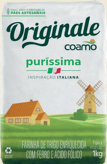 Embalagem da Farinha de Trigo Originale puríssima, 1kg