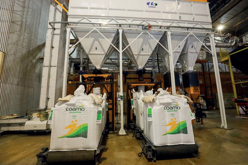 Estrutura industrial da Unidade de Beneficiamento de Sementes