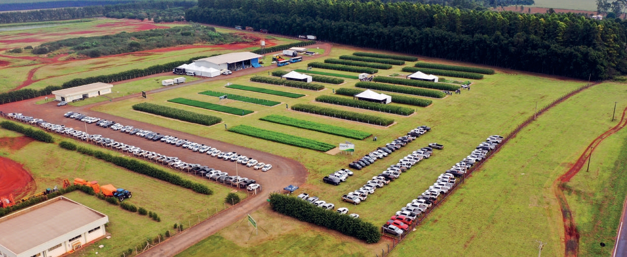 Vista aérea da Fazenda Experimental da Coamo em Dourados, Mato Grosso do Sul