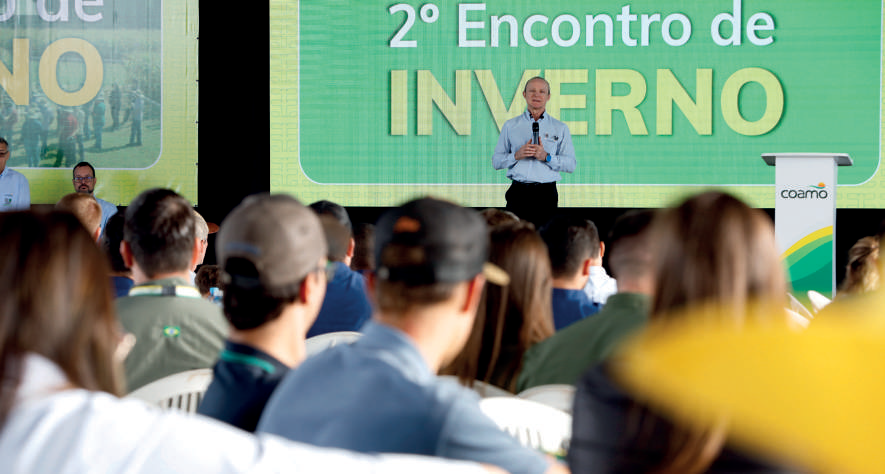 Airton Galinari, presidente Executivo da Coamo, durante o 2º Encontro de Inverno