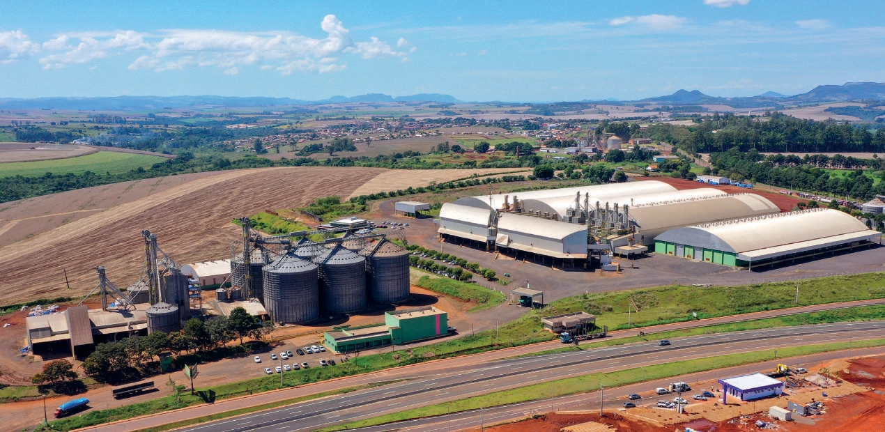 Vista a&eacute;rea da Unidade de Beneficiamento de Sementes em Tamarana