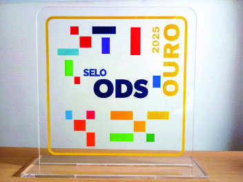 Trof&eacute;u do Selo ODS Ouro 2025.