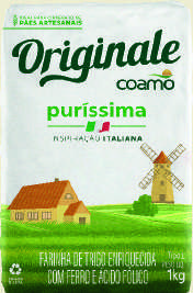 Embalagem da Farinha de Trigo Originale Coamo Pur&iacute;ssima.